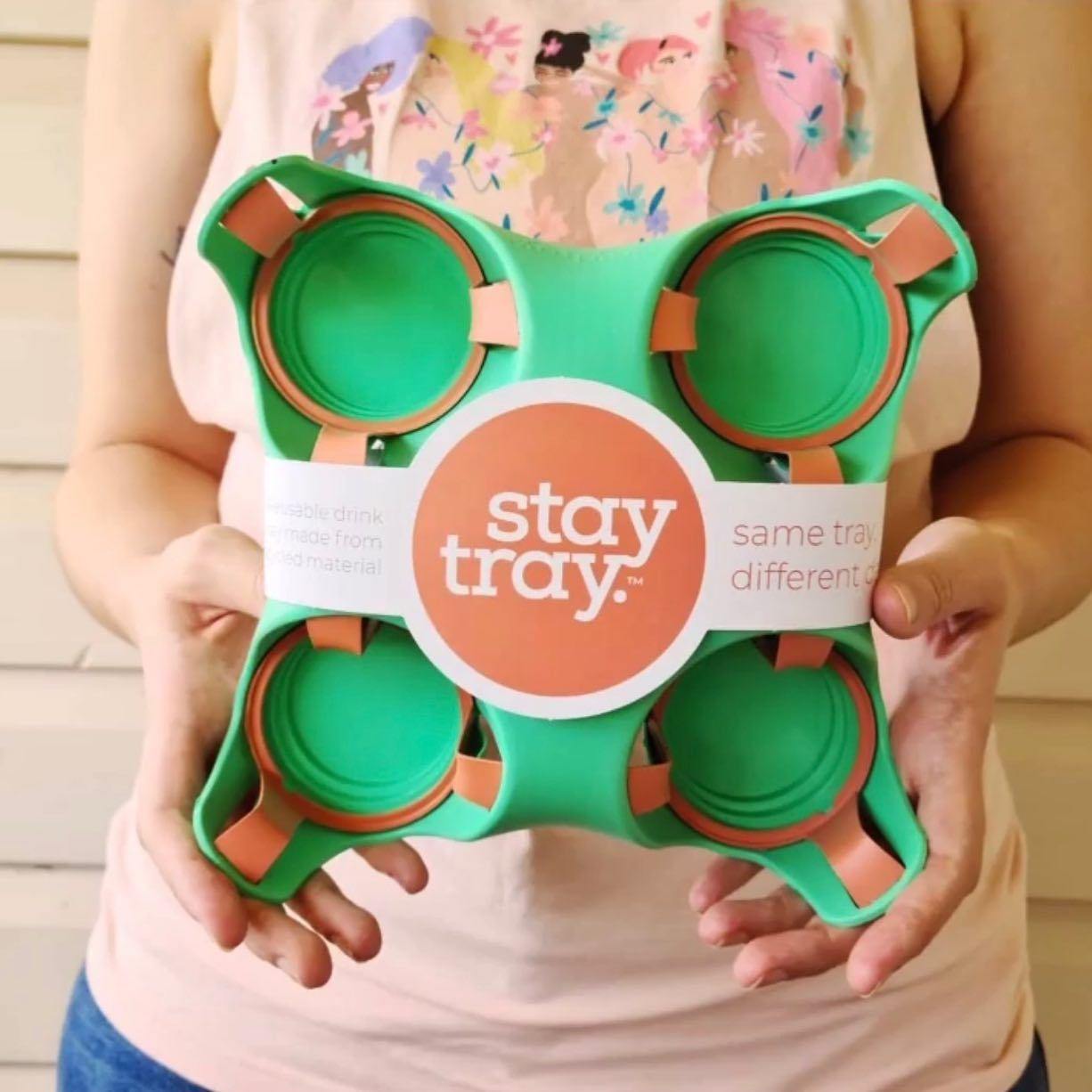 Stay tray Reusable Recycled Plastic Coffee Cup Tray Best Sellers