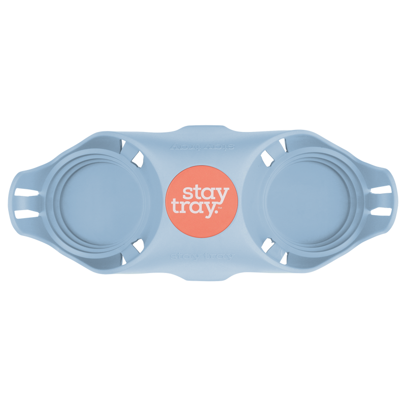 Classic Stay tray 2 Cup Reusable Drinks Tray Blue with Sunrise and White Centre