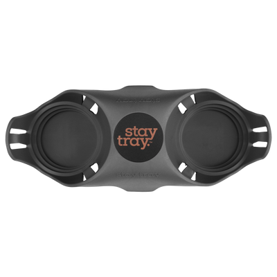 Classic Stay tray 2 Cup Reusable Drinks Tray Cloud with Black and Copper Centre