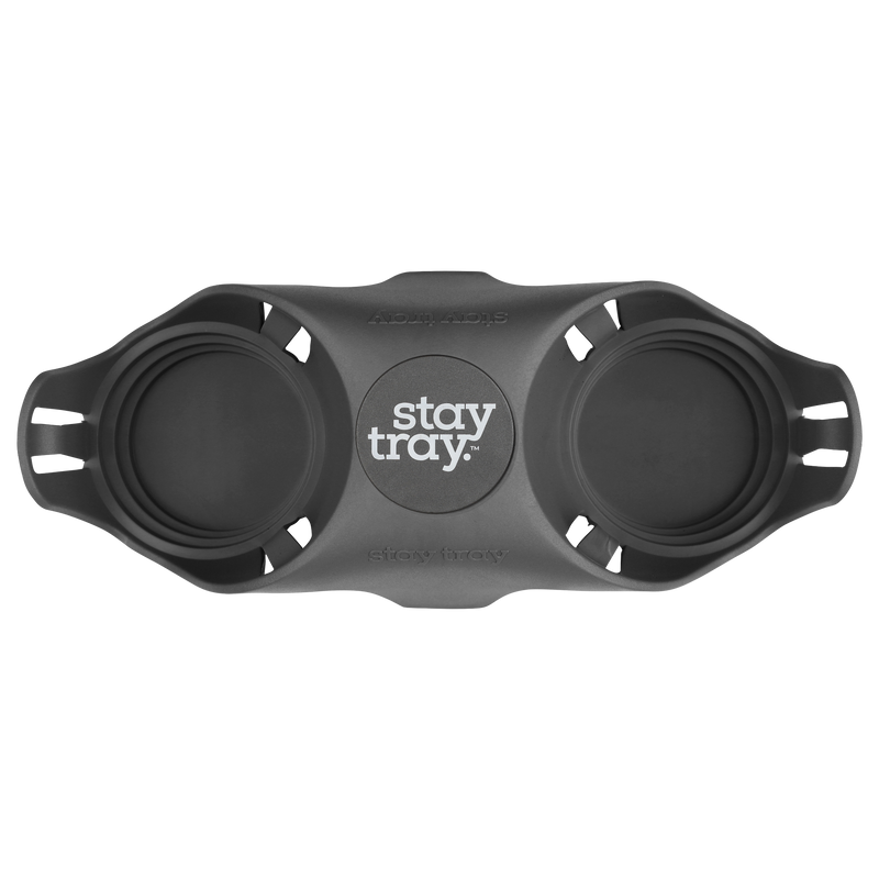 Classic Stay tray 2 Cup Reusable Drinks Tray Cloud with Grey and White Centre