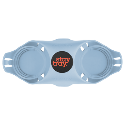 Classic Stay tray 2 Cup Reusable Drinks Tray Blue with Black and Fluro Centre