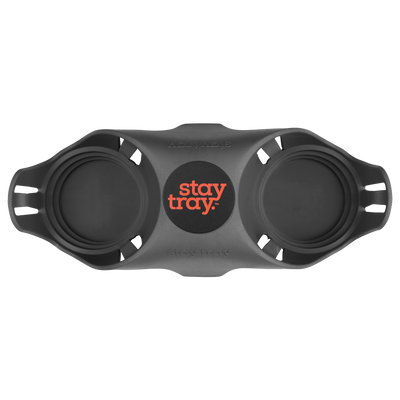 Classic Stay tray 2 Cup Reusable Drinks Tray Cloud with Black and Fluro Centre
