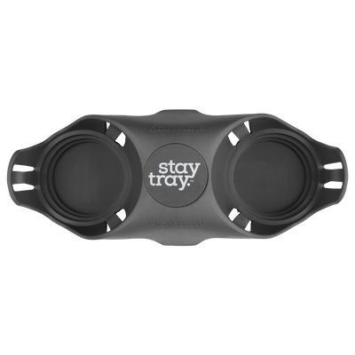 Classic Stay tray 2 Cup Reusable Drinks Tray Cloud with Grey and White Centre