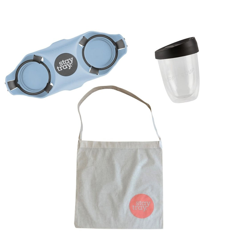 Stay tray Gift Set ‘Take Two’ Reusable Drink Tray With Uppercup